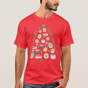 Funny Sushi Christmas Tree For Sushi Lover Oh Sush T-Shirt