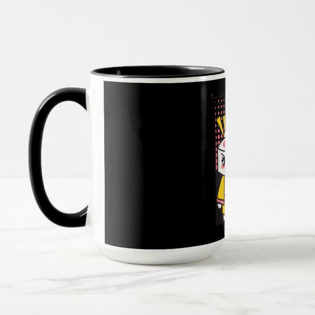 Funny Sushi Karate Fighters Cartoon Design Mug (Left)