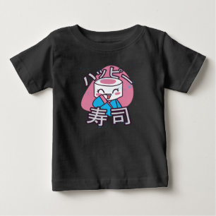 Funny Sushi Master Cartoon Design Baby T-Shirt
