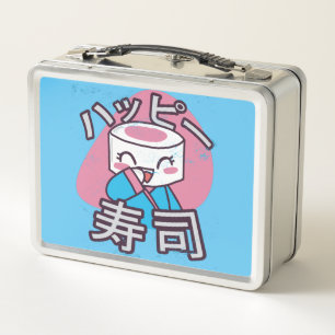 Funny Sushi Master Cartoon Design Metal Lunch Box