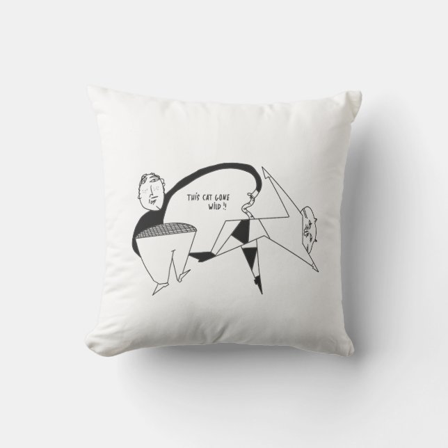 Funny sweatshirt cat lifestyle fun cushion (Front)