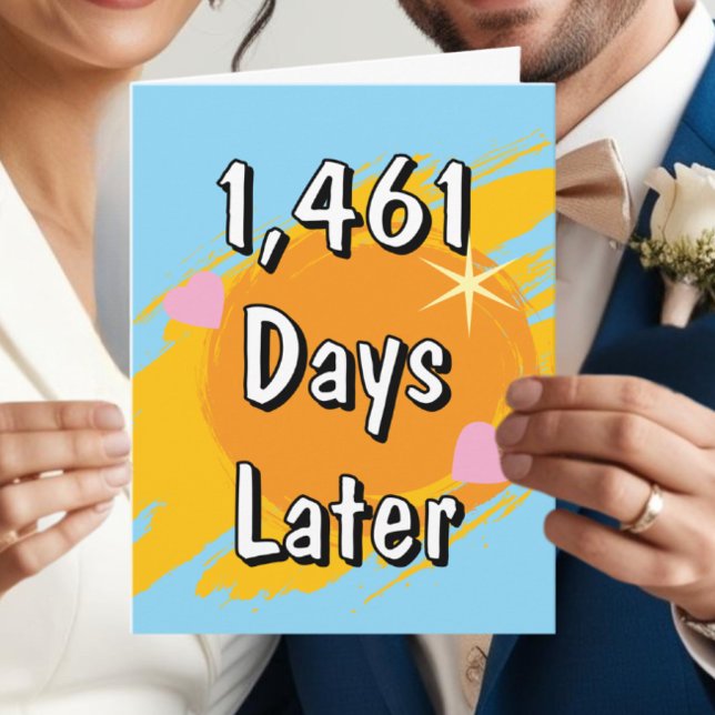 Funny & Sweet 4th Wedding Anniversary card (Creator Uploaded)