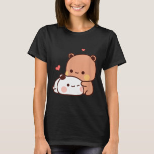 Funny Sweet Kawaii Kp Bear Panda Hugging Couple Lo T-Shirt