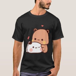 Funny Sweet Kawaii Kp Bear Panda Hugging Couple Lo T-Shirt