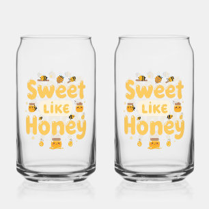 Funny "Sweet Like Honey" Bumblebee Can Glass