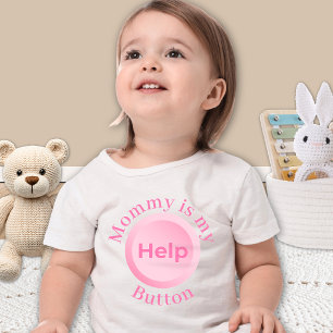 Funny Sweet Mother's Day Mum Baby Name Typography T-Shirt