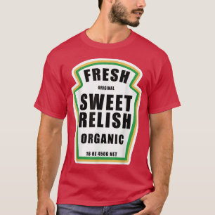 Funny Sweet Relish Pickle Bottle Label Halloween M T-Shirt