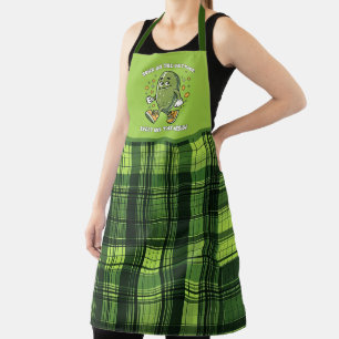 Funny sweet sour pickle pun word art apron