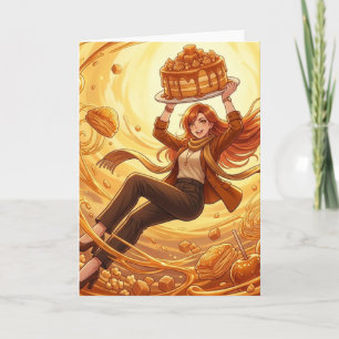 Funny Sweet Tooth Anime Girl Card
