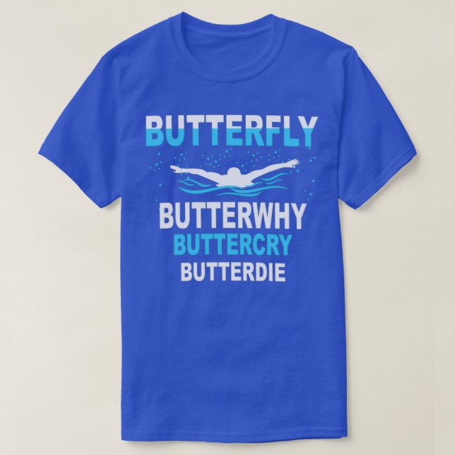 Funny Swim Butterfly Stroke Swimming nice design G T-Shirt (Design Front)
