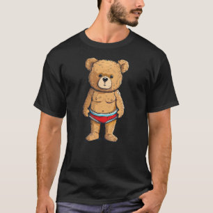 Funny swim Trunks with this Teddy Bear Outfit T-Shirt