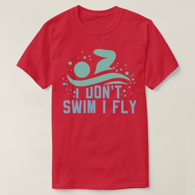 Funny Swimmer Swimming T-Shirt (Design Front)