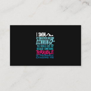 Funny Swimming Gift A Swimmer Business Card