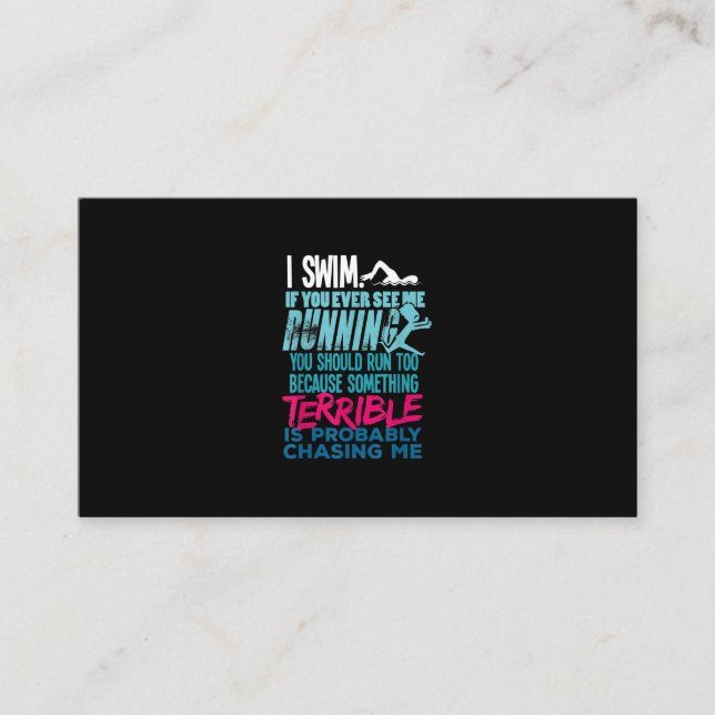 Funny Swimming Gift  A Swimmer Enclosure Card (Front)