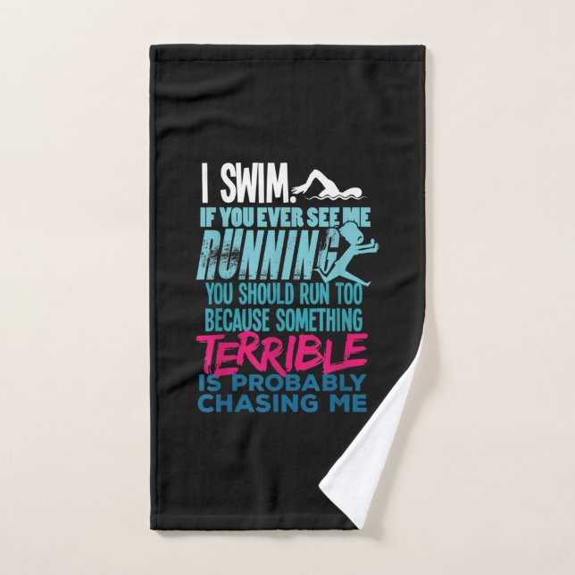 Funny Swimming Gift  A Swimmer Hand Towel (Hand Towel)