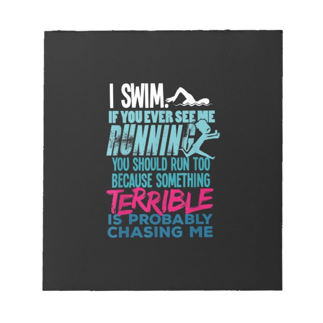 Funny Swimming Gift  A Swimmer Notepad (Front)