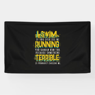 Funny Swimming Gift For Swimmer Banner