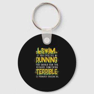 Funny Swimming Gift For Swimmer Key Ring