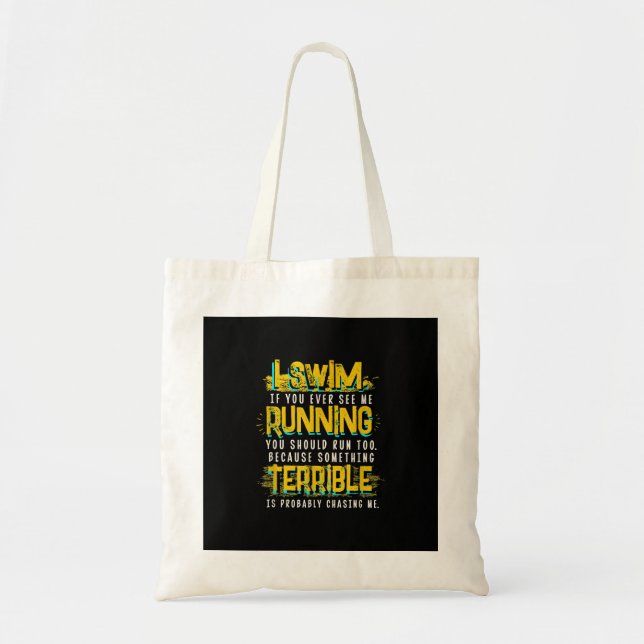 Funny Swimming Gift For Swimmer Tote Bag (Front)