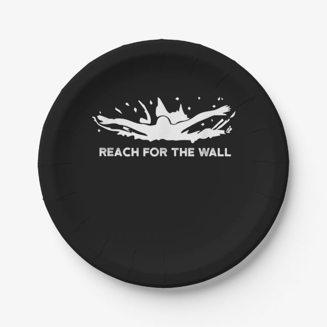 Funny Swimming  Gift  Swimmer Sport Swim Team Paper Plate (Front)