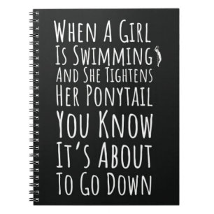 Funny Swimming Gifts For Her Swimmer Minimalist Notebook