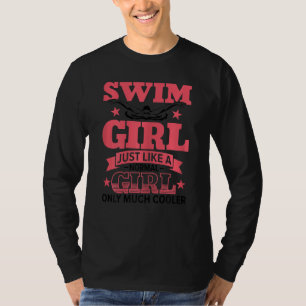 Funny Swimming Graphic For Women And Girls Swimme T-Shirt