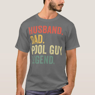 Funny Swimming Husband Dad Pool Guy Legend Vintage T-Shirt