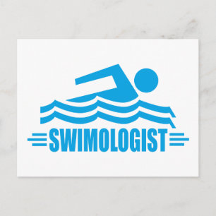 Funny Swimming Postcard