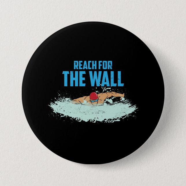 Funny Swimming Quote Swimmer Gift 7.5 Cm Round Badge (Front)