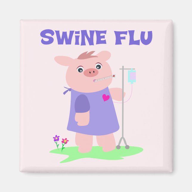 Funny Swine Flu Magnet (Front)