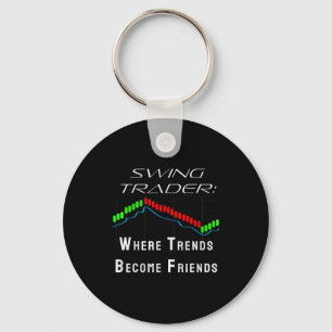Funny Swing Trader Trading Stock Market  Key Ring