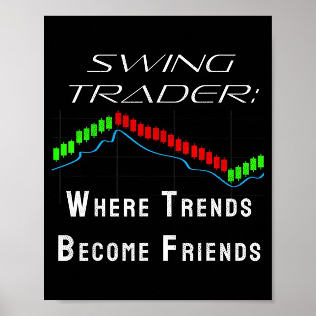 Funny Swing Trader Trading Stock Market  Poster (Front)