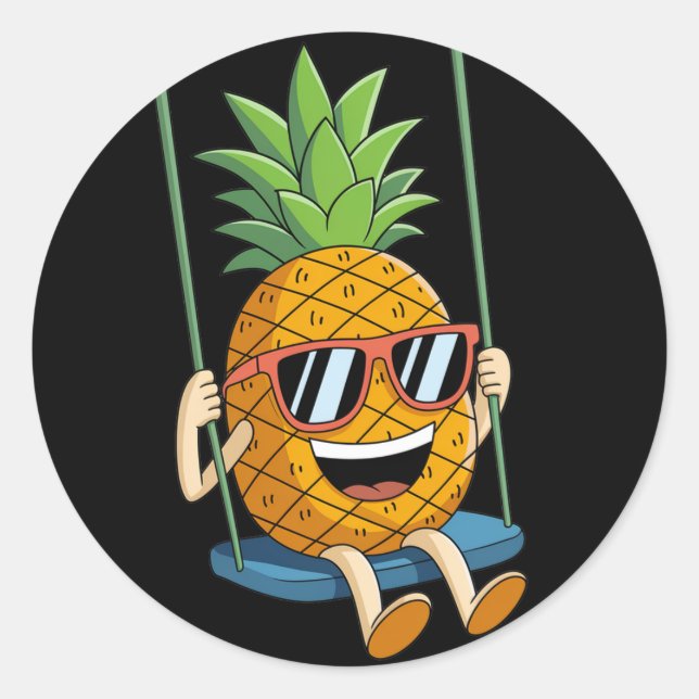 funny swinging pineapple swinger Sticker (Front)