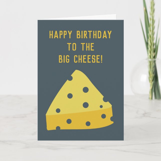 Funny Swiss Cheese Illustrated Personalised Card (Front)