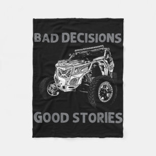 Funny Sxs Art For Men Women Sxs Utv Offroading Sid Fleece Blanket