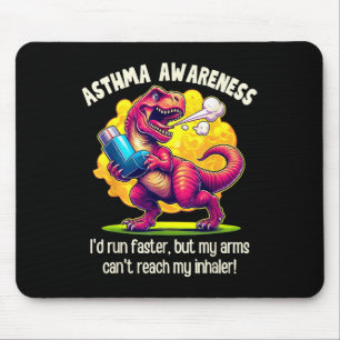 Funny T-rex Asthma Awareness Mouse Pad