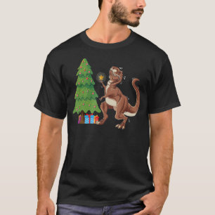 Funny T-Rex Christmas Tree Topper Dinosaur Lover C T-Shirt