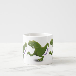 Funny T rex dinosaur cartoon humour Espresso Cup