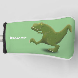 Funny T rex dinosaur cartoon humour Golf Head Cover