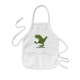 Funny T rex dinosaur cartoon humour Kids Apron