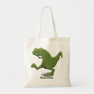 Funny T rex dinosaur cartoon humour Tote Bag