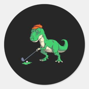 Funny T Rex Dinosaur Golf Gifts Shirts For Men Gol Classic Round Sticker