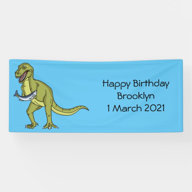 Funny T rex dinosaur illustration Banner (Horizontal)