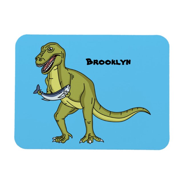 Funny T rex dinosaur illustration  Magnet (Horizontal)