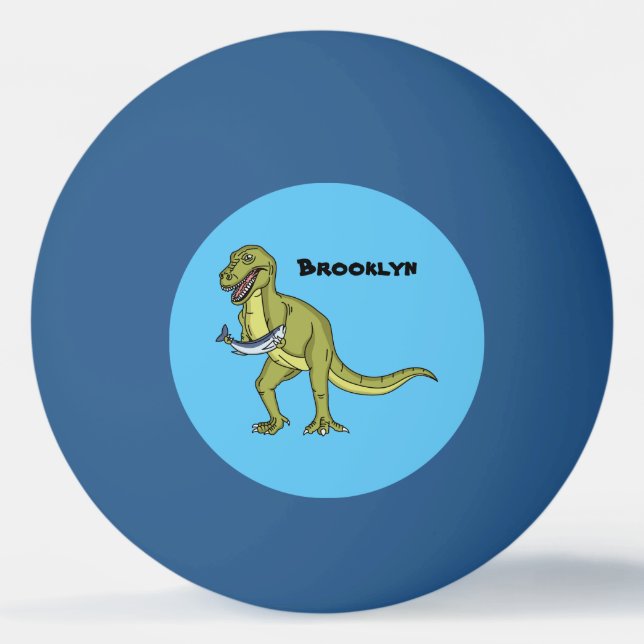 Funny T rex dinosaur illustration  Ping Pong Ball (Front)
