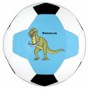 Funny T rex dinosaur illustration Soccer Ball