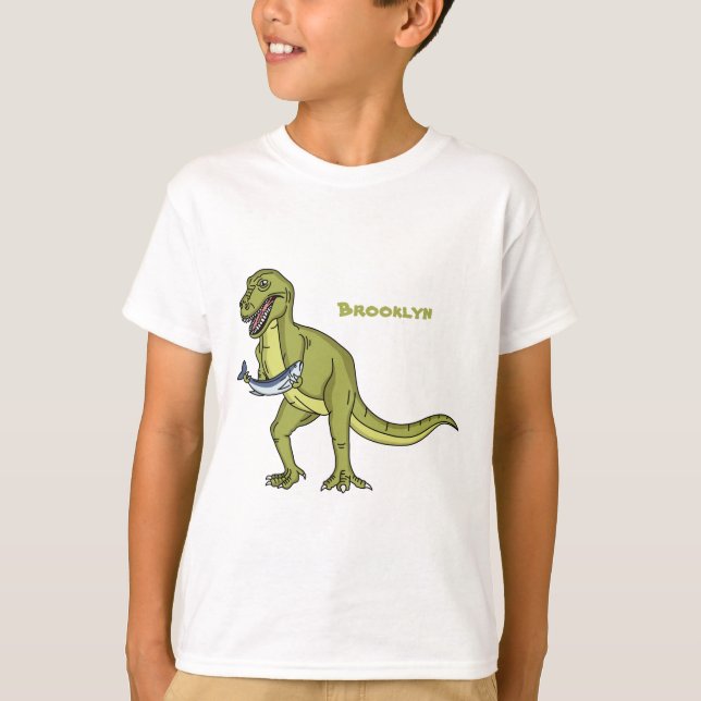 Funny T rex dinosaur illustration T-Shirt (Front)