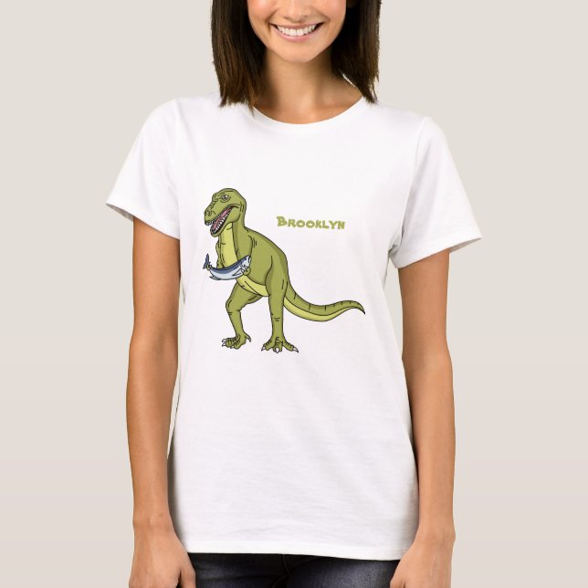 Funny T rex dinosaur illustration T-Shirt (Front)