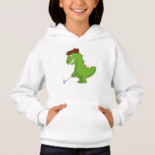 Funny T-Rex Dinosaur Playing Golf