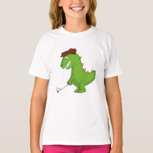 Funny T-Rex Dinosaur Playing Golf T-Shirt